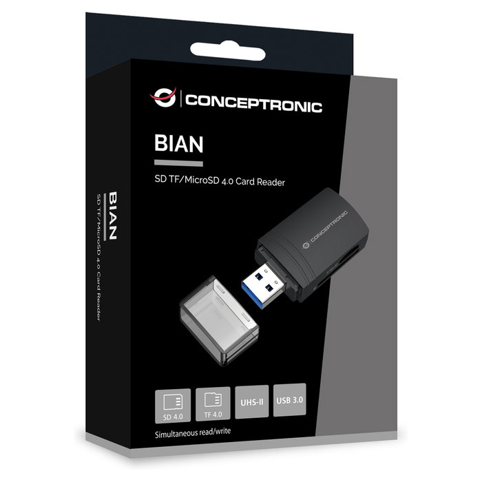 Conceptronic Lector de Tarjetas BIAN06B USB 3.2 Gen 1 Negro Conceptronic Lector de Tarjetas BIAN06B USB 3.2 Gen 1 Negro
