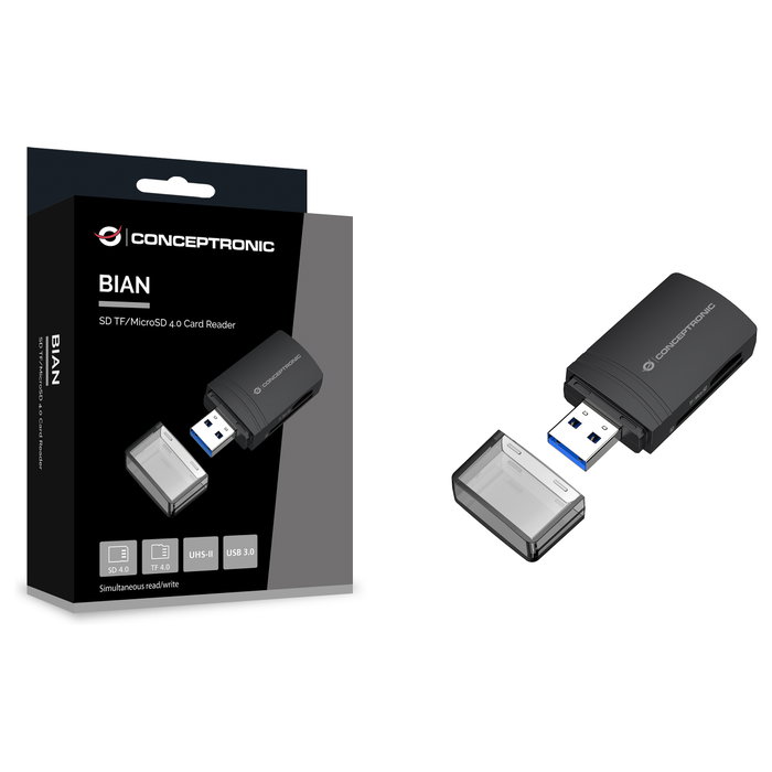 Conceptronic Lector de Tarjetas BIAN06B USB 3.2 Gen 1 Negro Conceptronic Lector de Tarjetas BIAN06B USB 3.2 Gen 1 Negro