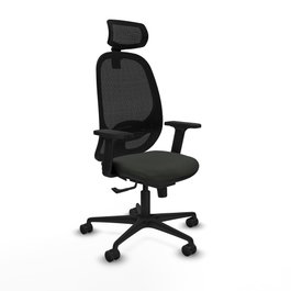 PIQUERAS Y CRESPO Silla de oficina Cilanco con mecanismo Sincro en Negro