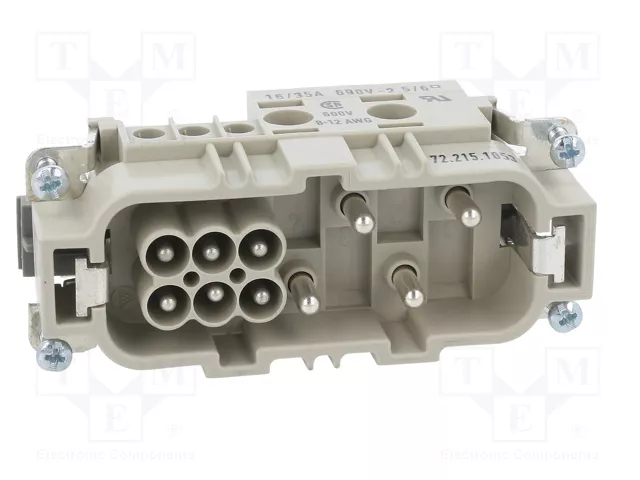 WIELAND Conector HDC macho de 10 pines (4+6) tamaño 16