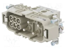 WIELAND Conector HDC macho de 10 pines (4+6) tamaño 16