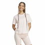 Camiseta de Manga Corta Mujer Adidas Essentials Small Logo Beige Rosa