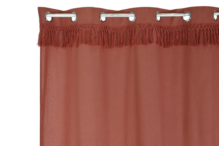 DKD Home Decor Cortina Boho Fleky23 Terracota 260 x 260 x 140 cm Poliéster
