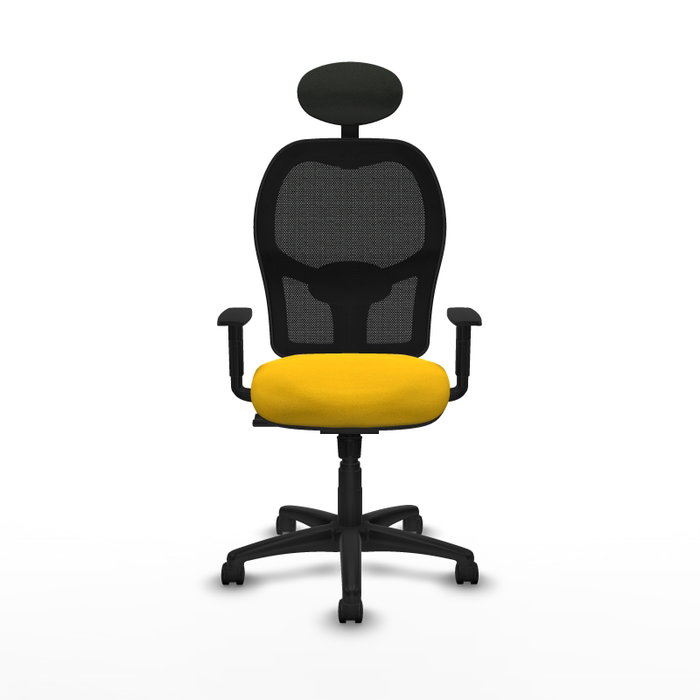 PIQUERAS Y CRESPO Silla de oficina Alocén, Mecanismo Sincro, Amarillo/Negro PIQUERAS Y CRESPO Silla de oficina Alocén, Mecanismo Sincro, Amarillo/Negro