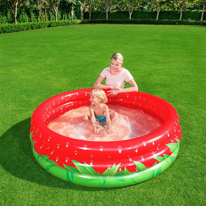 Bestway Piscina Hinchable Infantil 3 Aros Fresa 168x38 cm +2 Años Jardin 51145 Bestway Piscina Hinchable Infantil 3 Aros Fresa 168x38 cm +2 Años Jardin 51145