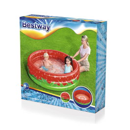 Bestway Piscina Hinchable Infantil 3 Aros Fresa 168x38 cm