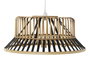 DKD Home Decor Lámpara de Techo Urban Marrón Negro Bambú 60 x 60 x 30 cm