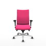 PIQUERAS Y CRESPO Silla Albacete Confidente Rosa con Mecanismo Sincro y Base de Aluminio