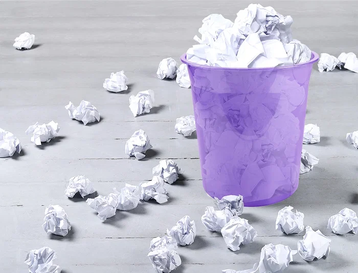 Liderpapel Papelera Plastico Lavanda Translucido 13 Litros 275x285 mm