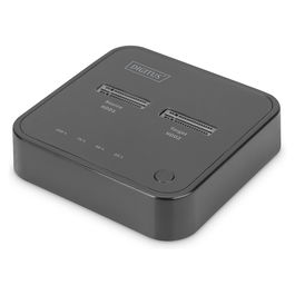 Digitus Estación Acoplamiento Dual M.2 NVMe SSD USB-C 3.2 Gen 2 Negro con Lector SD Tarjetas 10 Gbit/s