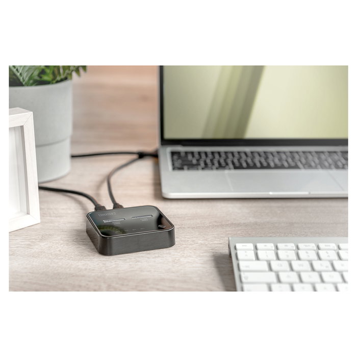 Digitus Estación Acoplamiento Dual M.2 NVMe SSD USB-C 3.2 Gen 2 Negro con Lector SD Tarjetas 10 Gbit/s