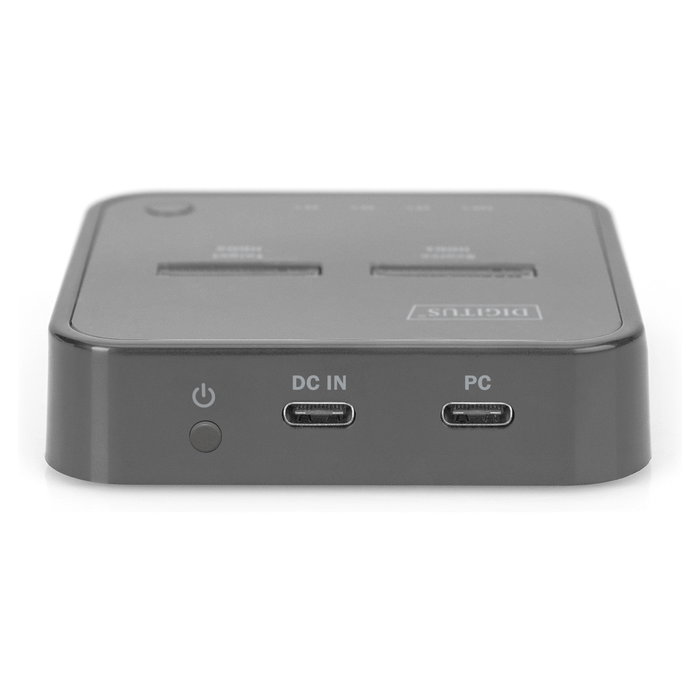 Digitus Estación Acoplamiento Dual M.2 NVMe SSD USB-C 3.2 Gen 2 Negro con Lector SD Tarjetas 10 Gbit/s