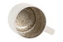 DKD Home Decor Taza Horeca Beige Blanco Gres Esmaltado 390ml Apto Microondas Lavavajillas (6 Unidades) 13x9x9 cm