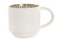 DKD Home Decor Taza Horeca Beige Blanco Gres Esmaltado 390ml Apto Microondas Lavavajillas (6 Unidades) 13x9x9 cm