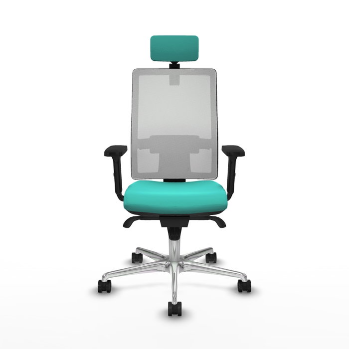 PIQUERAS Y CRESPO Silla de oficina Horna con mecanismo Sincro, Turquesa y Blanco PIQUERAS Y CRESPO Silla de oficina Horna con mecanismo Sincro, Turquesa y Blanco