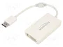 DeLOCK Adaptador DisplayPort a VGA, HDMI y DVI, 0,16 m, Blanco