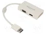 DeLOCK Adaptador DisplayPort a VGA, HDMI y DVI, 0,16 m, Blanco