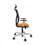 PIQUERAS Y CRESPO Silla de oficina Motilla Naranja y Negro