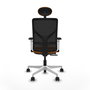 PIQUERAS Y CRESPO Silla de oficina Motilla Naranja y Negro