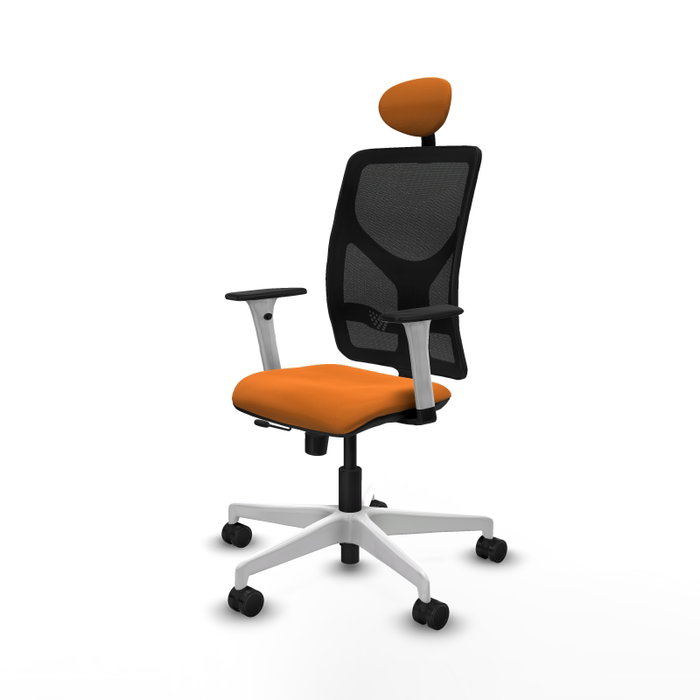 PIQUERAS Y CRESPO Silla de oficina Motilla Naranja y Negro PIQUERAS Y CRESPO Silla de oficina Motilla Naranja y Negro