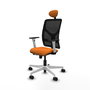 PIQUERAS Y CRESPO Silla de oficina Motilla Naranja y Negro