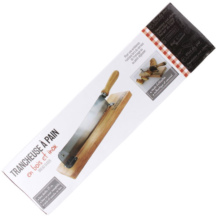 Totally Addict Tabla con Cuchillo para Pan Industriel de Acero Inoxidable con Hoja Dentada de 25 cm