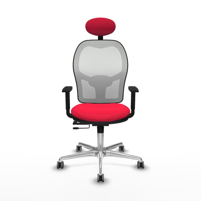 PIQUERAS Y CRESPO Silla de oficina Jorquera con mecanismo Sincro/Traslack, Rojo y Blanco PIQUERAS Y CRESPO Silla de oficina Jorquera con mecanismo Sincro/Traslack, Rojo y Blanco