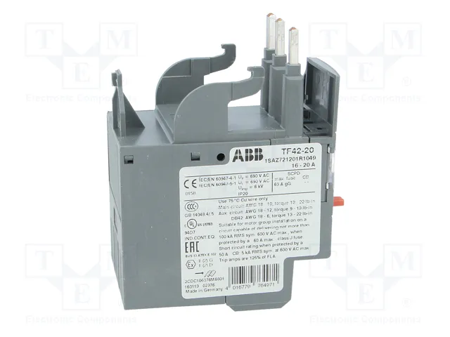 ABB Relé térmico AF 16÷20A con agarres de tornillo ABB Relé térmico AF 16÷20A con agarres de tornillo
