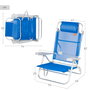 Aktive Silla de playa plegable y reclinable 8 posiciones azul con cojín y asas