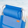 Aktive Silla de playa plegable y reclinable 8 posiciones azul con cojín y asas