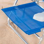 Aktive Silla de playa plegable y reclinable 8 posiciones azul con cojín y asas