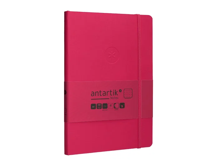 Antartik Cuaderno A5 Tapa Blanda Hojas Puntos Burdeos 80 Hojas 80gr FSC