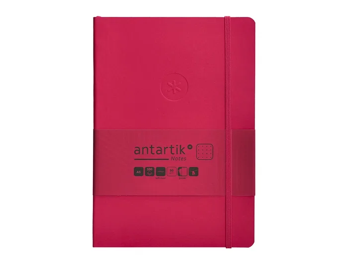 Antartik Cuaderno A5 Tapa Blanda Hojas Puntos Burdeos 80 Hojas 80gr FSC