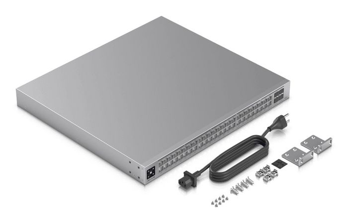 Ubiquiti Etherlighting Switch SGCC Steel 1U, 720W, 32x GbE RJ45, 16x 1/2.5 GbE RJ45, 4x 10G SFP+, 224 Gbps, 1.3" Touchscreen