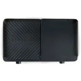 Domo DO9259G Barbacoa de sobremesa con 2 zonas de cocción y termostato regulable - 2400 W