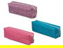 Pincello Estuche Pequeño Tela Saco Surtidos 20 cm x 4 cm x 6 cm (Verde, Rosa, Morado) (Set de 24)