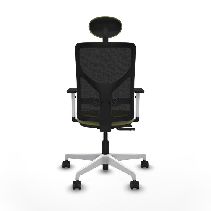 PIQUERAS Y CRESPO Silla de oficina Motilla con mecanismo Sincro/Traslack, Verde oliva y Negro