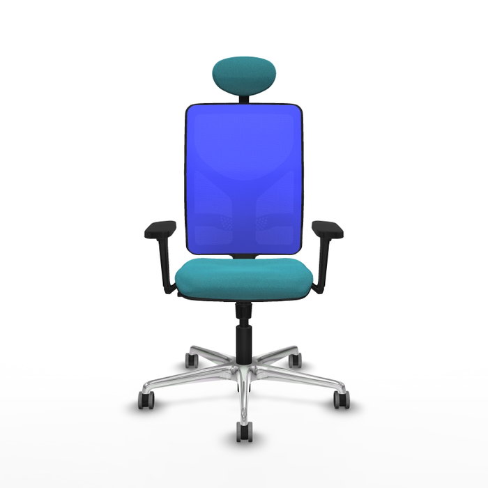 PIQUERAS Y CRESPO Silla de oficina Motilla con mecanismo Sincro, Turquesa y Azul