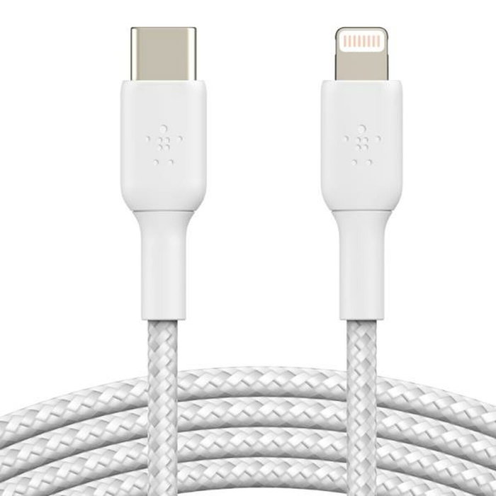 Belkin Cable Boost Charge USB-C a Lightning 2 m Blanco Trenzado