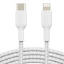 Belkin Cable Boost Charge USB-C a Lightning 2 m Blanco Trenzado