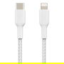 Belkin Cable USB-C a Lightning MFi CAA004BT2MWH 2m Trenzado - Blanco - Compatible con iPhone, iPad