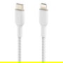 Belkin Cable USB-C a Lightning MFi CAA004BT2MWH 2m Trenzado - Blanco - Compatible con iPhone, iPad