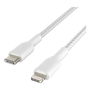 Belkin Cable USB-C a Lightning MFi CAA004BT2MWH 2m Trenzado - Blanco - Compatible con iPhone, iPad