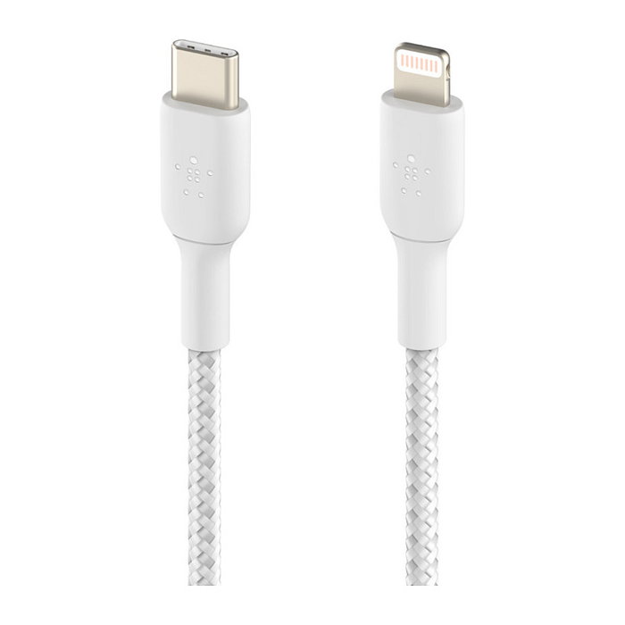 Belkin Cable Boost Charge USB-C a Lightning 2 m Blanco Trenzado