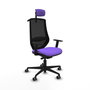 PIQUERAS Y CRESPO Silla de oficina Mardos con mecanismo Sincro/Traslack Lila y Negro