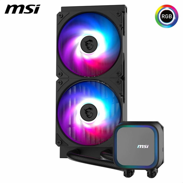 MSI MAG CoreLiquid A13 240, Refrigeración Líquida Todo en Uno, 2x12cm, Negro MSI MAG CoreLiquid A13 240, Refrigeración Líquida Todo en Uno, 2x12cm, Negro