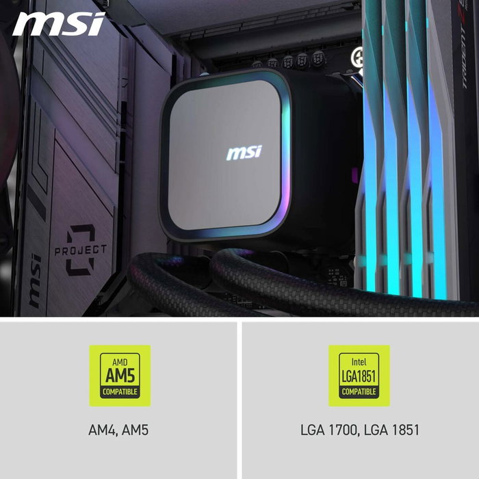 MSI MAG CoreLiquid A13 240, Refrigeración Líquida Todo en Uno, 2x12cm, Negro MSI MAG CoreLiquid A13 240, Refrigeración Líquida Todo en Uno, 2x12cm, Negro