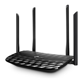 TP-Link Archer A6 Router Inalámbrico Wi-Fi 5 AC1200 Doble Banda, 5 Puertos Gigabit Ethernet, 5 Antenas, Negro