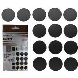 MAURER Tapatornillos Adhesivos Negro 13 mm (Blister 20 unidades)