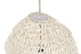 DKD Home Decor Lámpara de Techo de Fibra Trenzada Cruda 40x40x80 cm